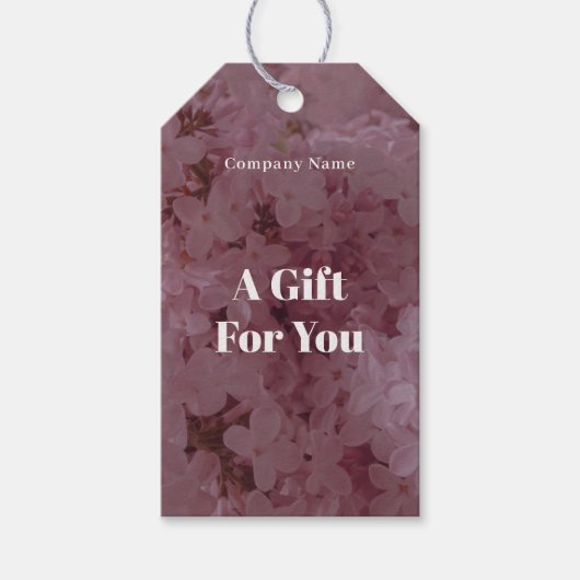 Pink lilac themed ギフトタグ (正面)