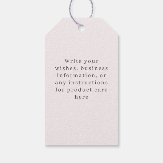 Pink lilac themed ギフトタグ (裏面)