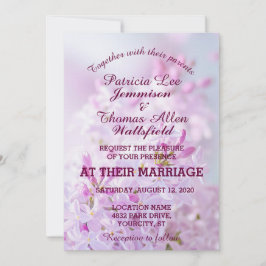 Pink Lilacsカスタマイズ可能結婚式招待状 招待状