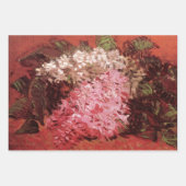 Pink Lilacs by Vincent van Gogh, Still Life Flower ラッピングペーパーシート (正面3)