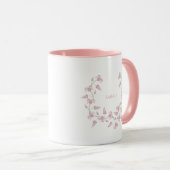 Pink & Lillac Floral Wreath with Name マグカップ (正面右)