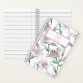 Pink Lillies Personalized Journal Notebook ノートブック (内側)