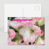 Pink Lily “Happy Easter” Postcard シーズンポストカード (正面/裏面)