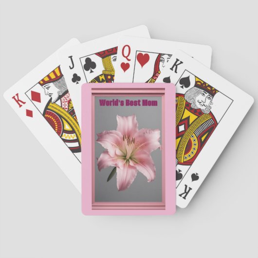 Pink Lily World's Best Mom Card Deck トランプ (裏面)