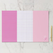 Pink Lined Grid & Blank Monogrammed ペーパーパッド (インサイチュ)