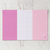 Pink Lined Grid & Blank Monogrammed ペーパーパッド (正面)