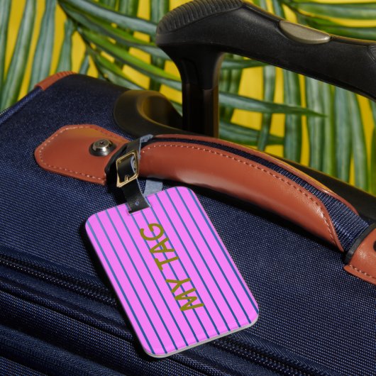 Pink Lined Luggage Tag ラゲッジタグ (正面インサイチュ1)