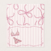 Pink Lingerie Shower Bow Place Card Table Decor (外部フラット)