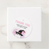 Pink Little Boo Ghost Witch Baby Shower Round フェイバータグ (インサイチュ)