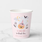 Pink Little Boo Halloween Baby Shower 紙コップ (裏面)