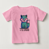 Pink Little Explorer Baby T-Shirt - Cute  ベビーTシャツ (正面)