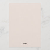 Pink Little Lamb Baby Shower 招待状 (裏面)