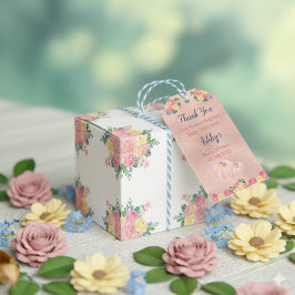 Pink Little Pumpkin Baby Shower Favor Tags ギフトタグ