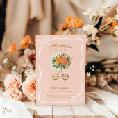 Pink Little Pumpkin Stroller Girl Baby Shower 招待状