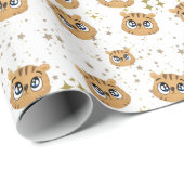 Pink little tiger gold start ラッピングペーパー (ロールコーナー)