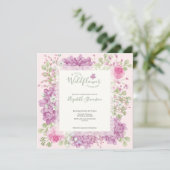 Pink Little Wildflower Baby Shower Invitation 招待状 (スタンド正面)