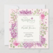 Pink Little Wildflower Baby Shower Invitation 招待状 (正面)