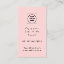 Pink Logo | Custom Corporate Party Drink Voucher