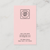 Pink Logo | Custom Modern Jewelry Earring Branding 名刺 (裏面)