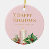 Pink Logo Ornament for Salons セラミックオーナメント (正面)