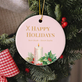 Pink Logo Ornament for Salons セラミックオーナメント