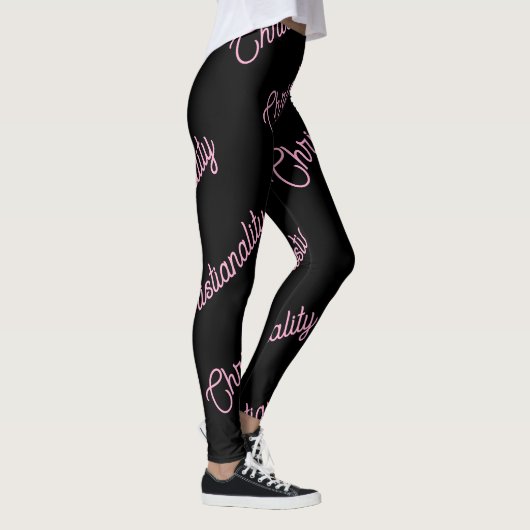 pink logo repeat Leggings レギンス (右)