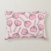 Pink Lollipops, Heart Lollipops, Lollipop Pattern アクセントクッション (正面)