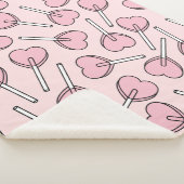 Pink Lollipops, Heart Lollipops, Lollipop Pattern シェルパブランケット (3/4)