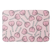 Pink Lollipops, Heart Lollipops, Lollipop Pattern バスマット (正面)
