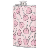 Pink Lollipops, Heart Lollipops, Lollipop Pattern フラスク (左)