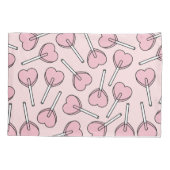 Pink Lollipops, Heart Lollipops, Lollipop Pattern 枕カバー (裏面)