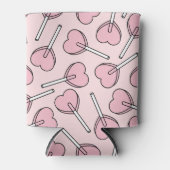 Pink Lollipops, Heart Lollipops, Lollipop Pattern 缶クーラー (正面)