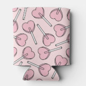 Pink Lollipops, Heart Lollipops, Lollipop Pattern 缶クーラー (裏面)