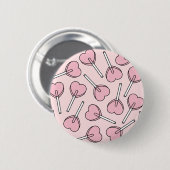 Pink Lollipops, Heart Lollipops, Lollipop Pattern 缶バッジ (正面&裏面)
