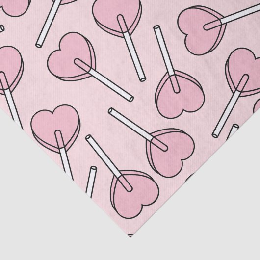 Pink Lollipops, Heart Lollipops, Lollipop Pattern 薄葉紙 (詳細)