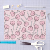 Pink Lollipops, Heart Lollipops, Lollipop Pattern 薄葉紙 (クラフト)