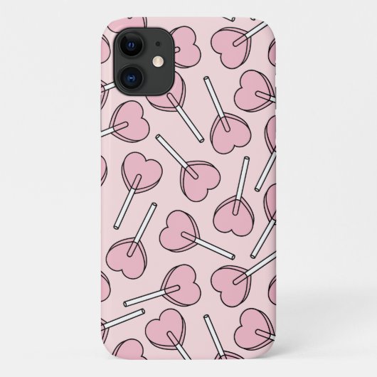 Pink Lollipops, Heart Lollipops, Lollipop Pattern Case-Mate iPhoneケース (裏面)