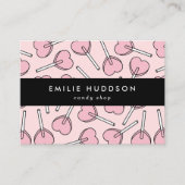 Pink Lollipops, Heart Lollipops, Lolly, Candy Shop 名刺 (正面)
