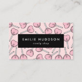 Pink Lollipops, Heart Lollipops, Lolly, Candy Shop 名刺 (正面)