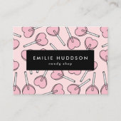 Pink Lollipops, Heart Lollipops, Lolly, Candy Shop 名刺 (正面)