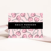 Pink Lollipops, Heart Lollipops, Lolly, Candy Shop 名刺