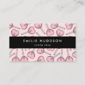 Pink Lollipops, Heart Lollipops, Lolly, Candy Shop 名刺 (正面)