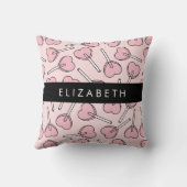 Pink Lollipops, Heart Lollipops, Lolly, Your Name クッション (裏面)