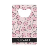 Pink Lollipops, Heart Lollipops, Lolly, Your Name クレジットカード栓抜き (裏面)