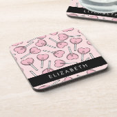 Pink Lollipops, Heart Lollipops, Lolly, Your Name コースター (左側)