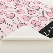 Pink Lollipops, Heart Lollipops, Lolly, Your Name シェルパブランケット (3/4)