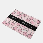 Pink Lollipops, Heart Lollipops, Lolly, Your Name ドアマット (アングル)