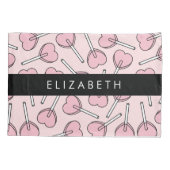 Pink Lollipops, Heart Lollipops, Lolly, Your Name 枕カバー (裏面)