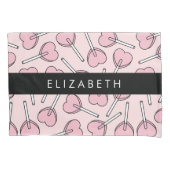 Pink Lollipops, Heart Lollipops, Lolly, Your Name 枕カバー (正面)