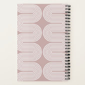 Pink Lombard Wavy Lines Modern Custom Notebook ノートブック (裏面)